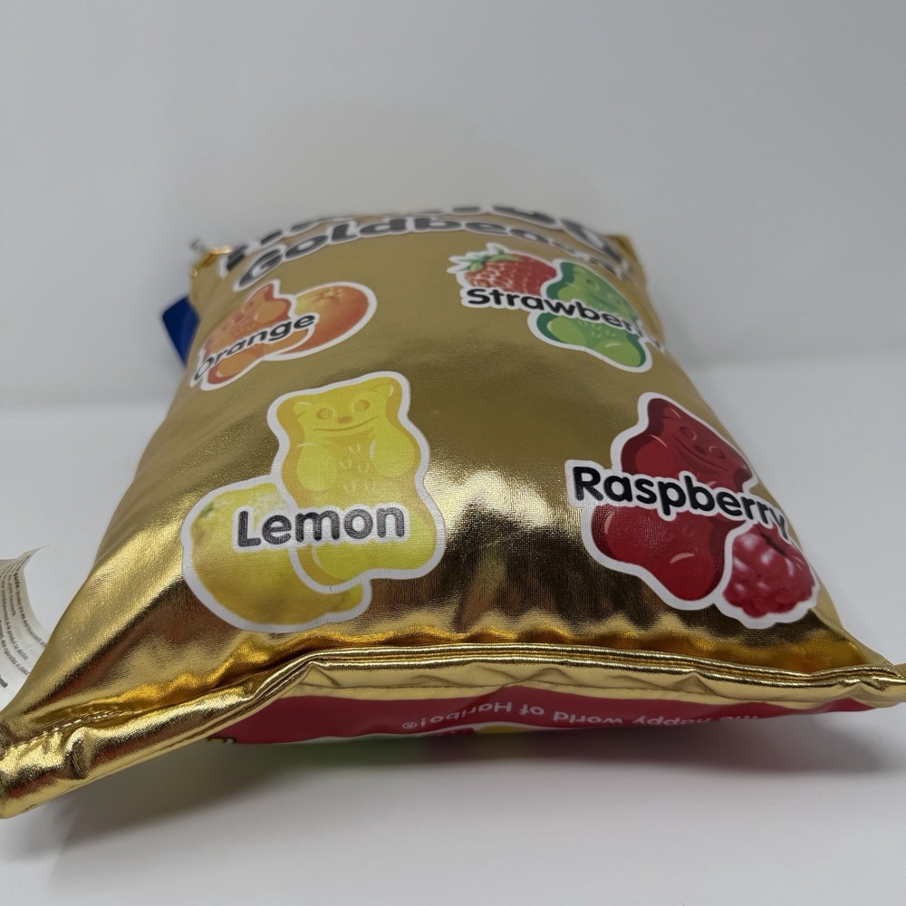 New Haribo GoldBears Candy Pillow Set 4 Plush Gummy Bear Candies 16x12" - Picture 3 of 8